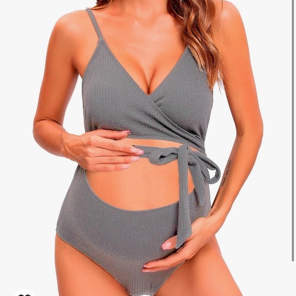 NWT Tofern Maternity One Piece Tummy Control Swimsuit - Picture 1 of 8